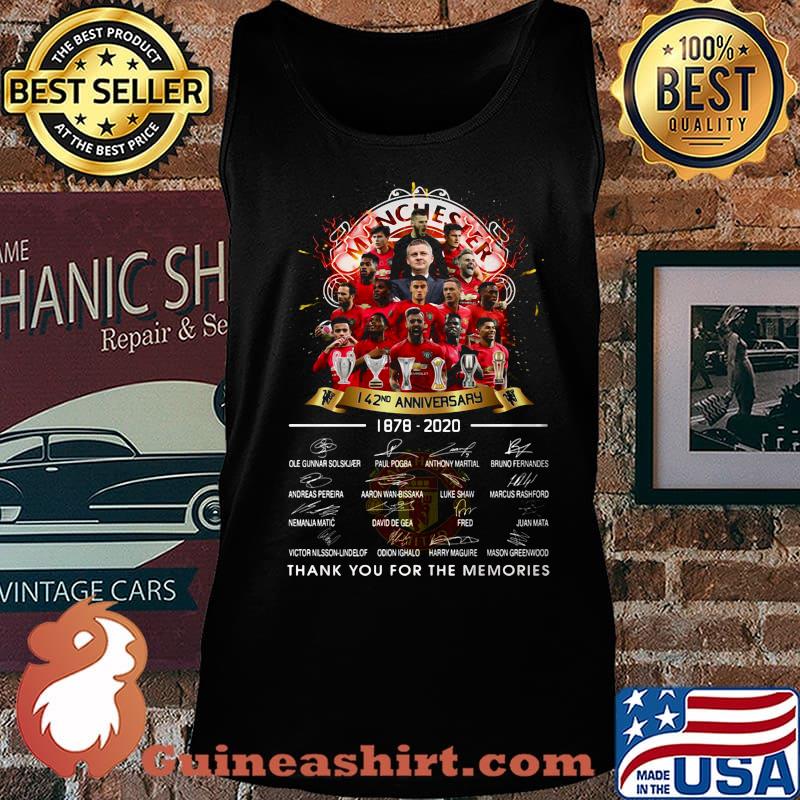 Manchester 142nd anniversary 1878-2020 thank you for the memories signature s Tank top