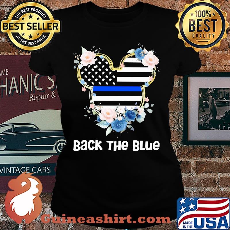 Mickey mouse back the blue american flag independence day flowers s Laides