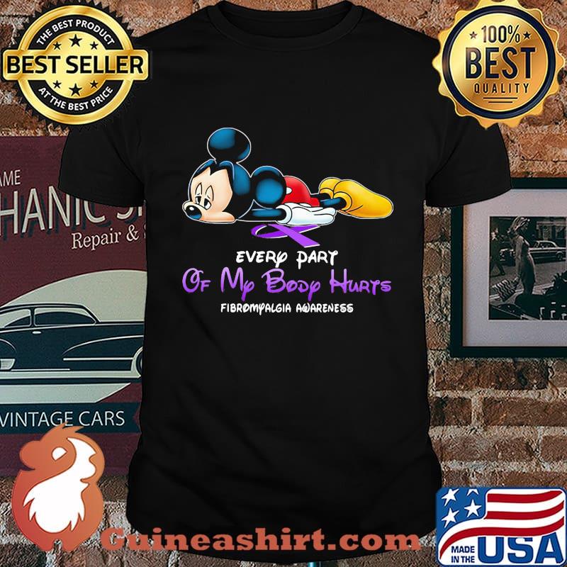 Mickey mouse every part of my body hurts Kidney disease awareness shirt