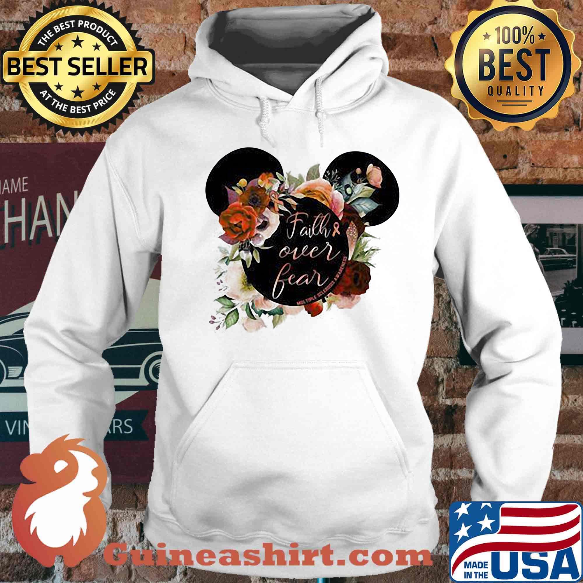 Mickey mouse faith over fear cancer awareness s Hoodie