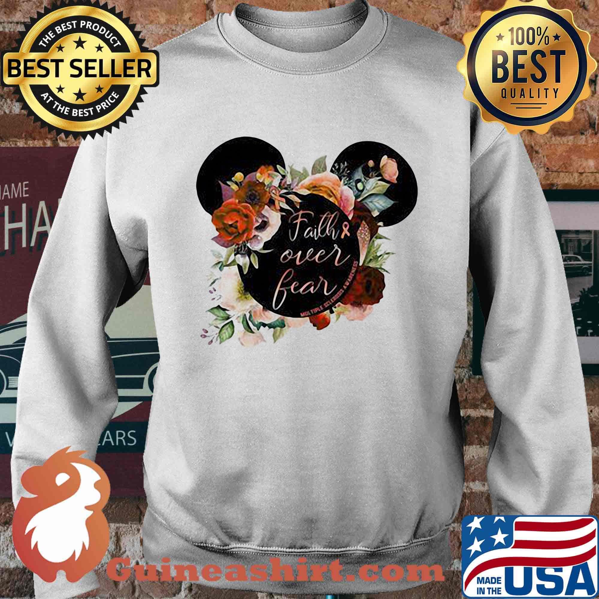 Mickey mouse faith over fear cancer awareness s Sweater