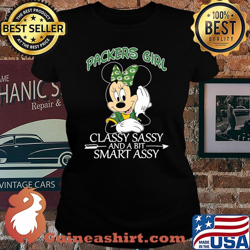 Mickey mouse green bay packers classy sassy and a bit smart assy s Laides tee