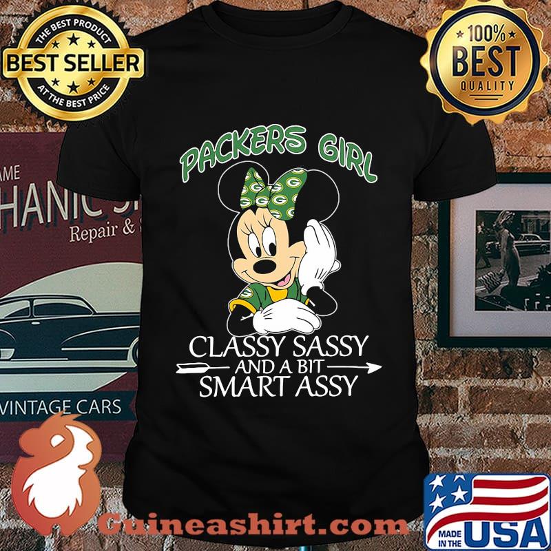 Mickey mouse green bay packers classy sassy and a bit smart assy shirt