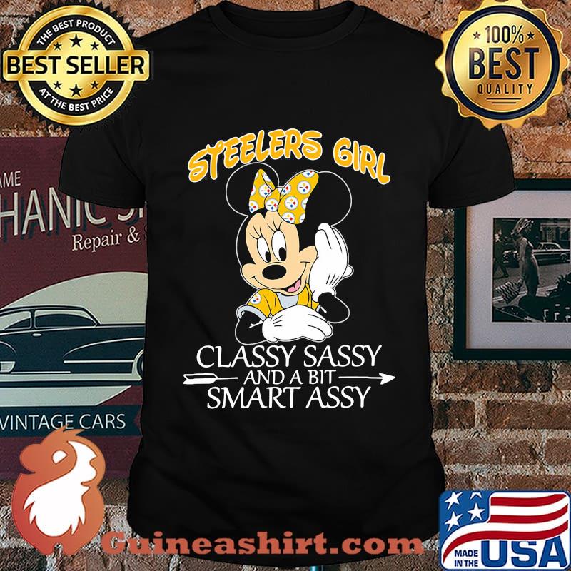 Mickey mouse pittsburgh steelers classy sassy and a bit smart assy shirt