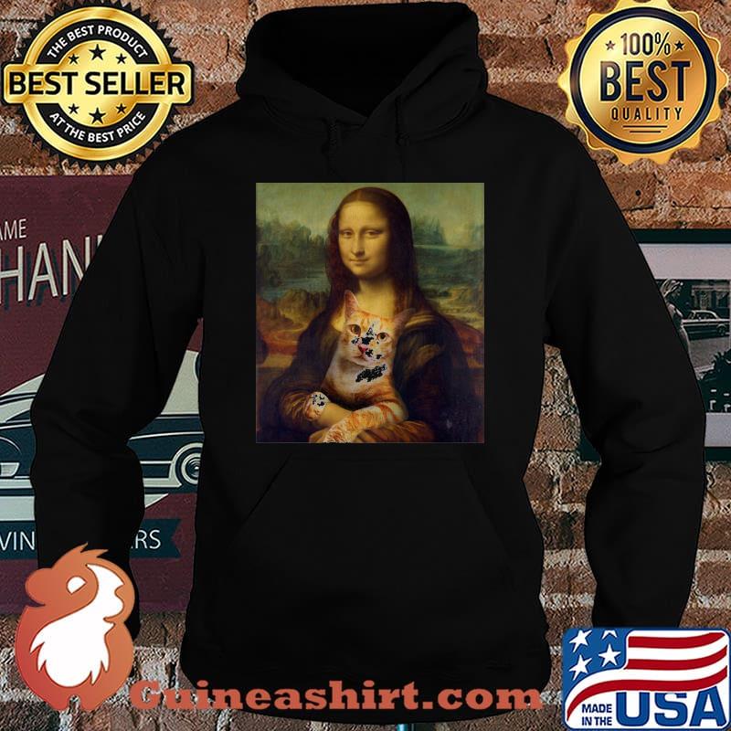 Mona lisa hug cat art s Hoodie