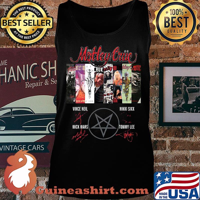 Motley crue band members signatures s Tank top