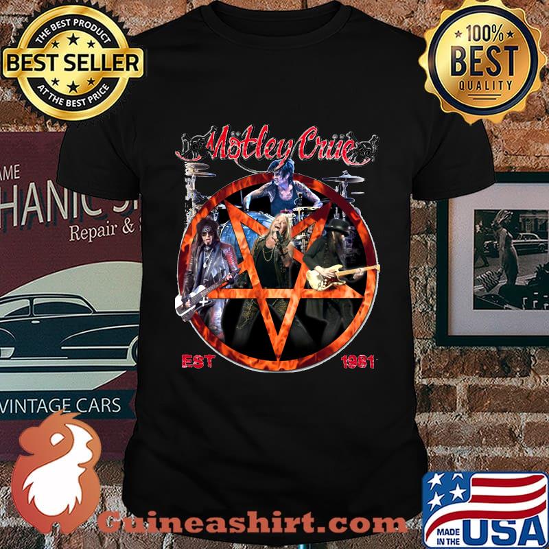 Motley crue est 1981 star members band shirt