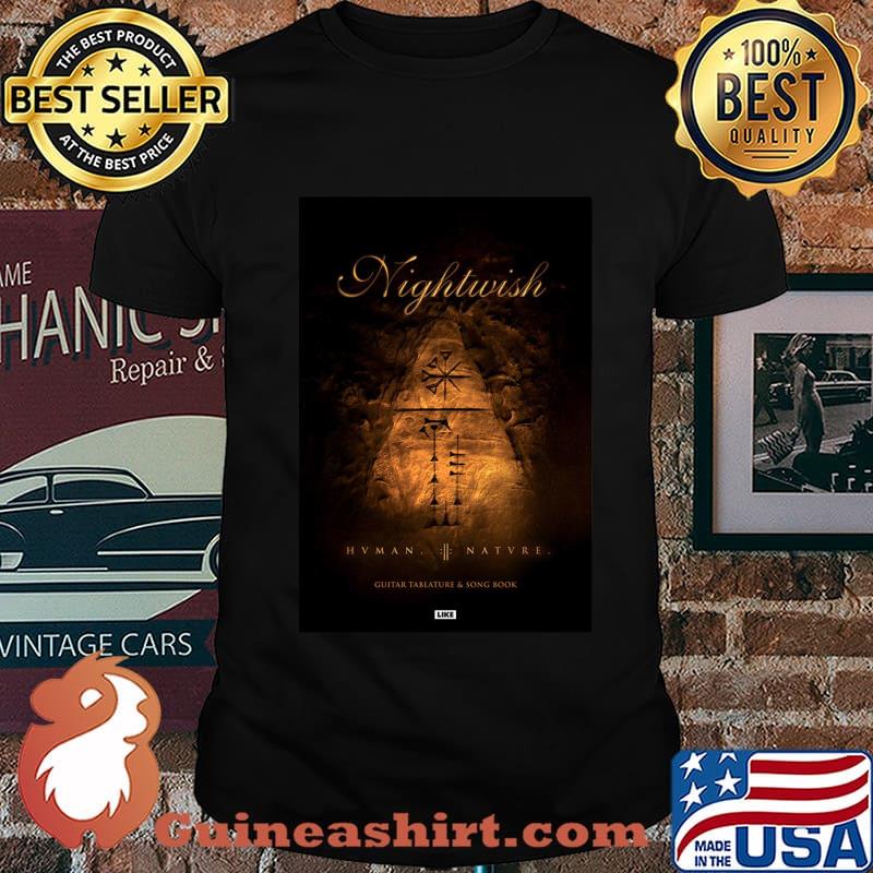 Nightwish human natvre guitar tablature and song book shirt