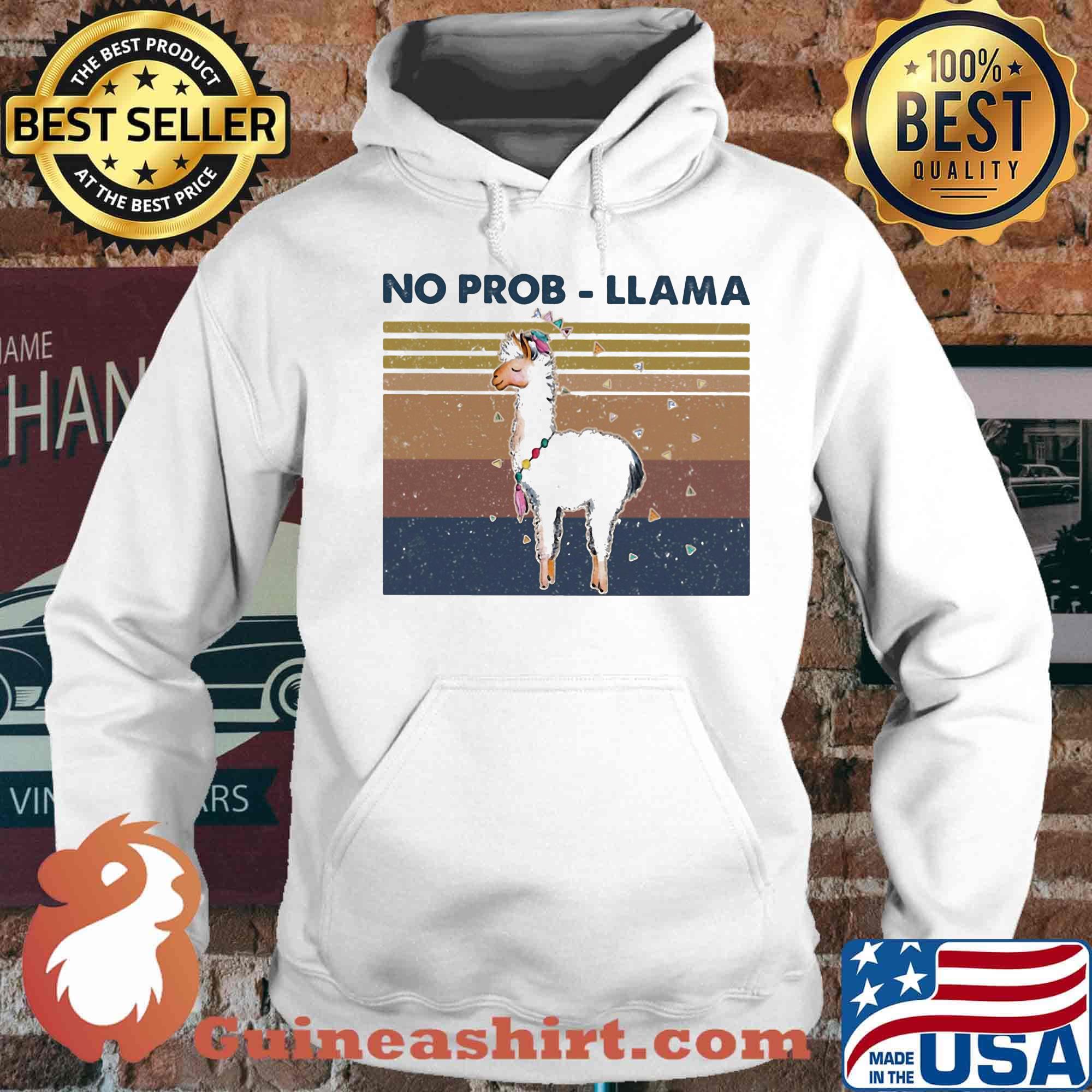 No prob-llama vintage retro s Hoodie