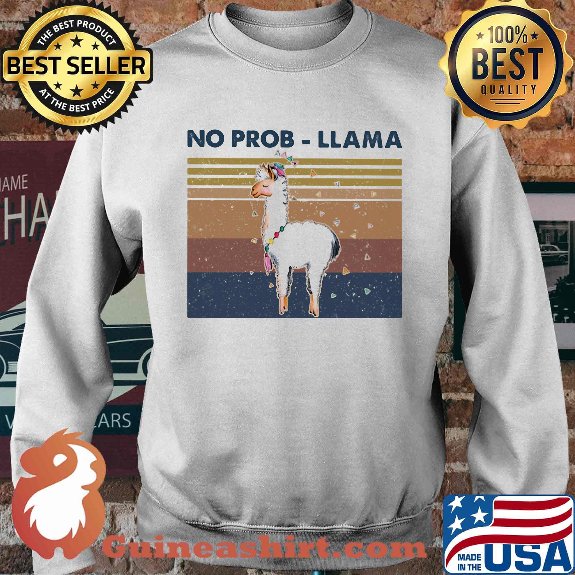 No prob-llama vintage retro s Sweater