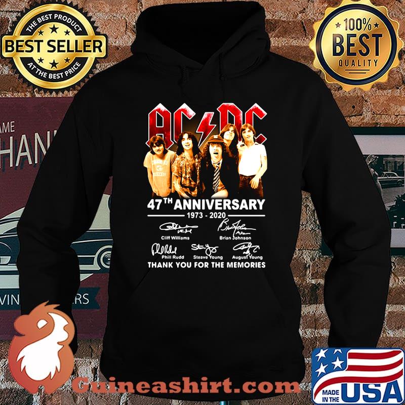 Official AC DC 47th anniversary 1973-2020 thank you for the memories s Hoodie