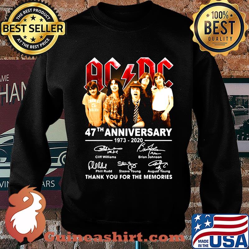 Official AC DC 47th anniversary 1973-2020 thank you for the memories s Sweater