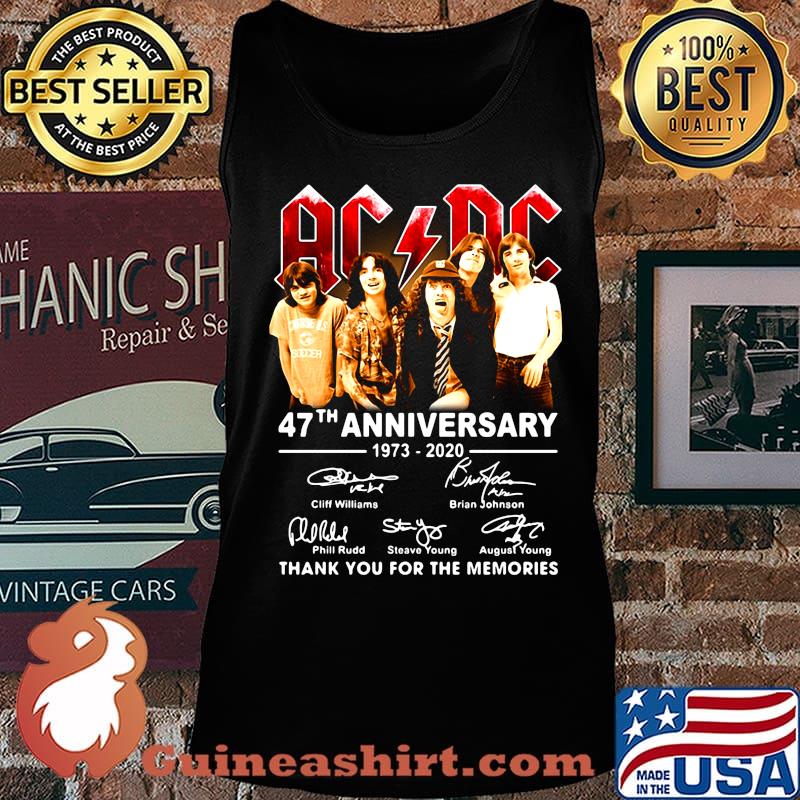 Official AC DC 47th anniversary 1973-2020 thank you for the memories s Tank top