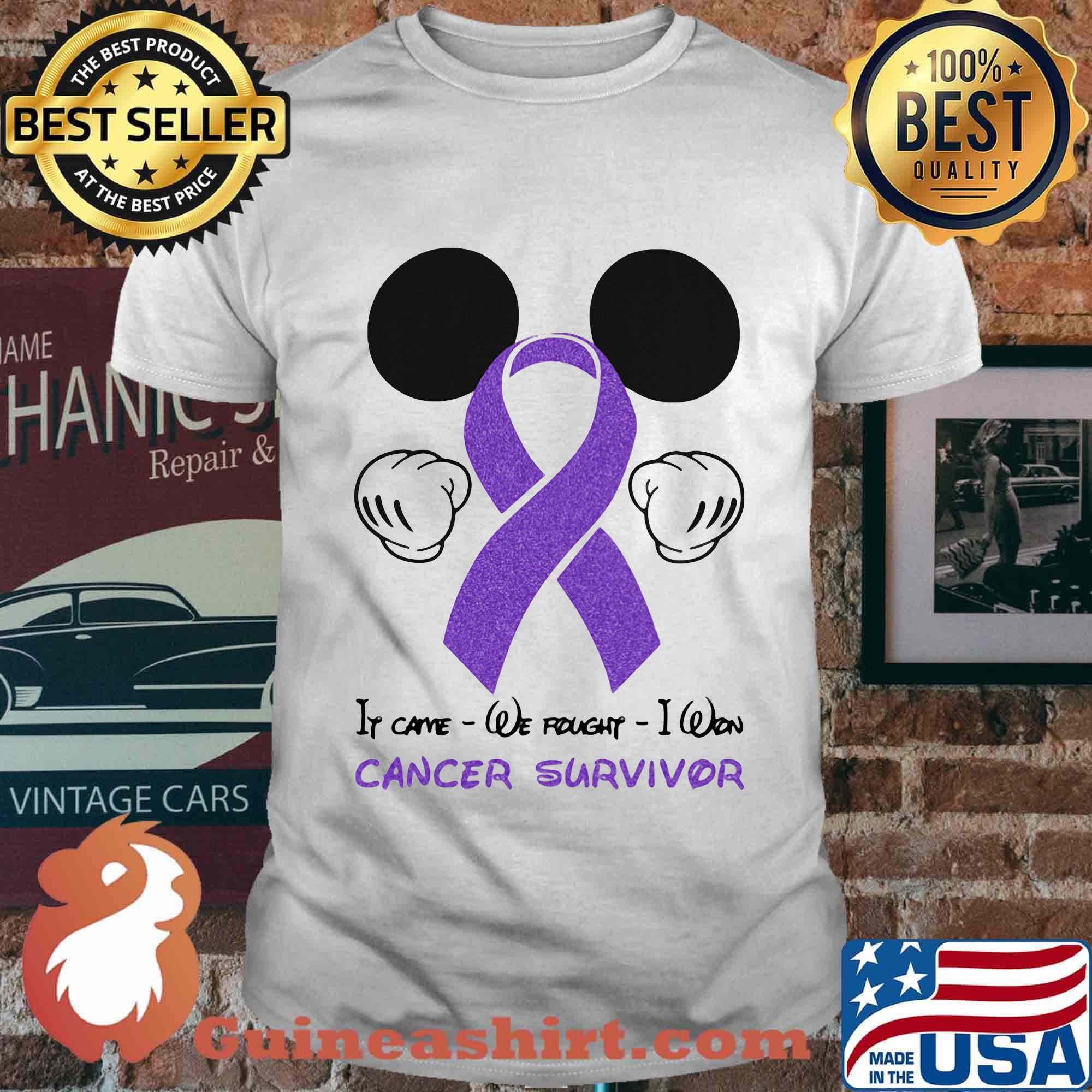 Official Mickey mouse If came we fought I won cancer survivor shirt