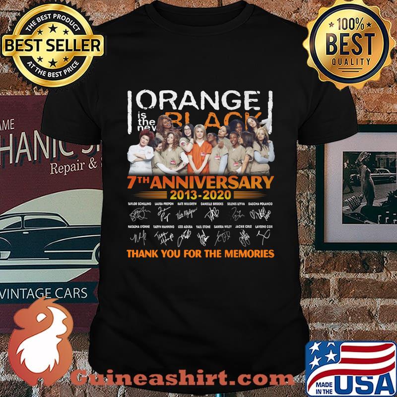 Orange is the new black 7th anniversary 2013 2020 thank you for the memories signatures shirt