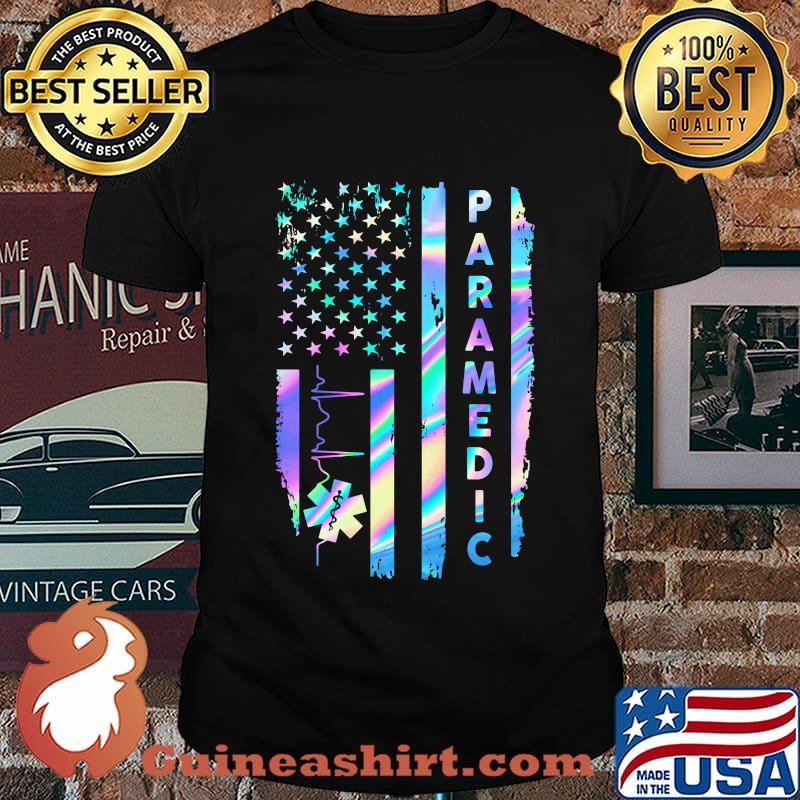 Paramedic American Flag Independence Day Shirt