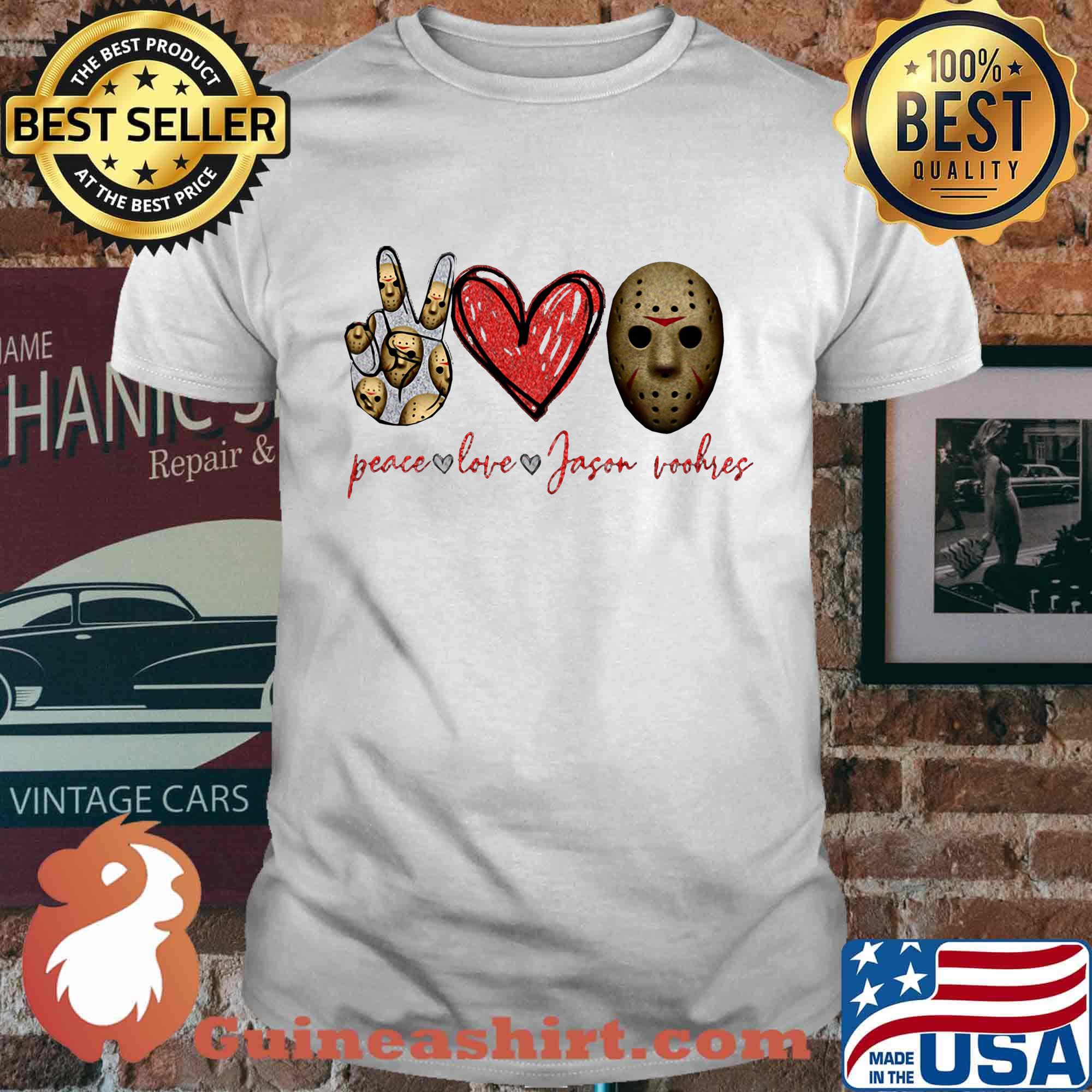 Peace love jason wookies halloween michael myers horror shirt