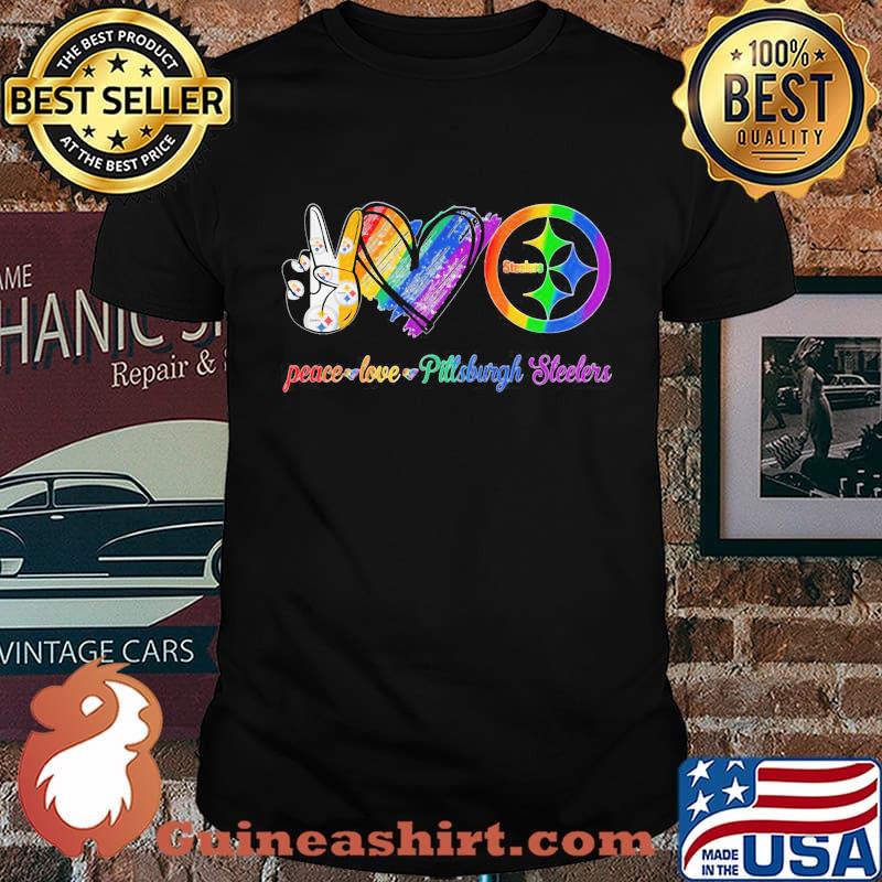 Peace love Pittsburgh Steelers Diamond LGBT shirt