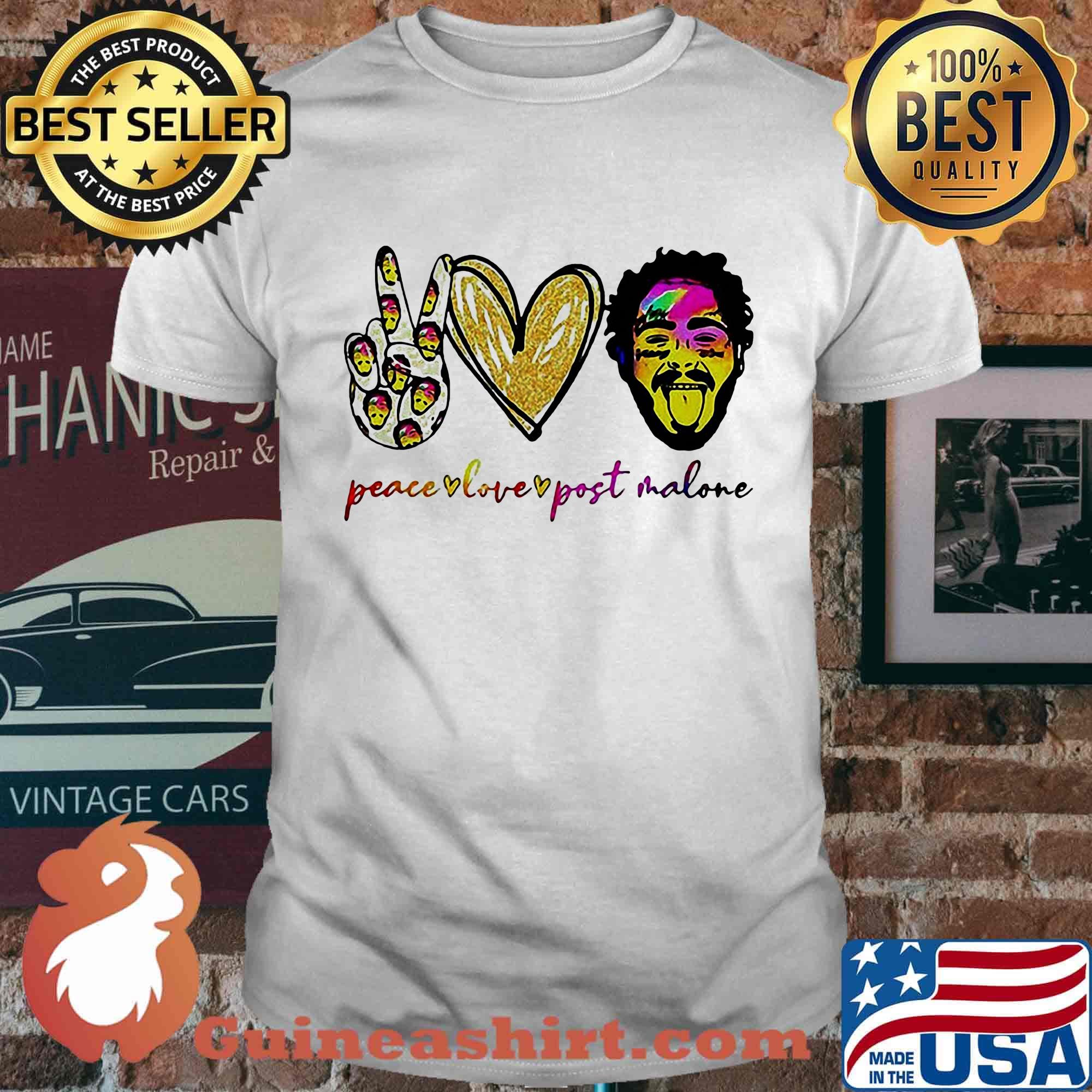 Peace love post malone heart shirt