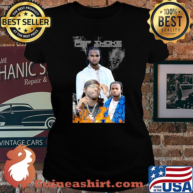 Pop smoke rest in peace king of new york fire s Laides tee