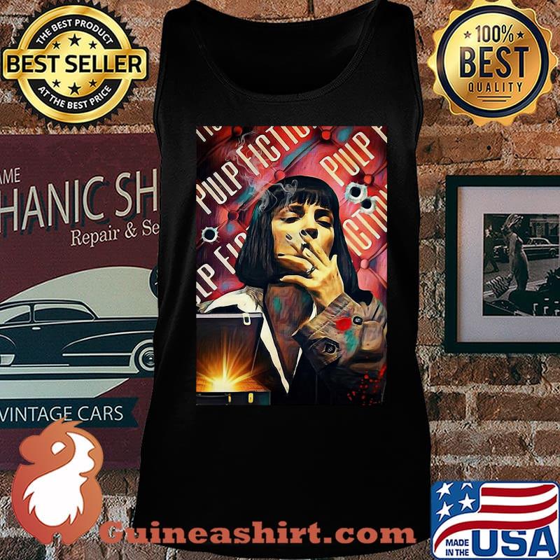 Pulp fiction mia wallace uma thurman smoking s Tank top