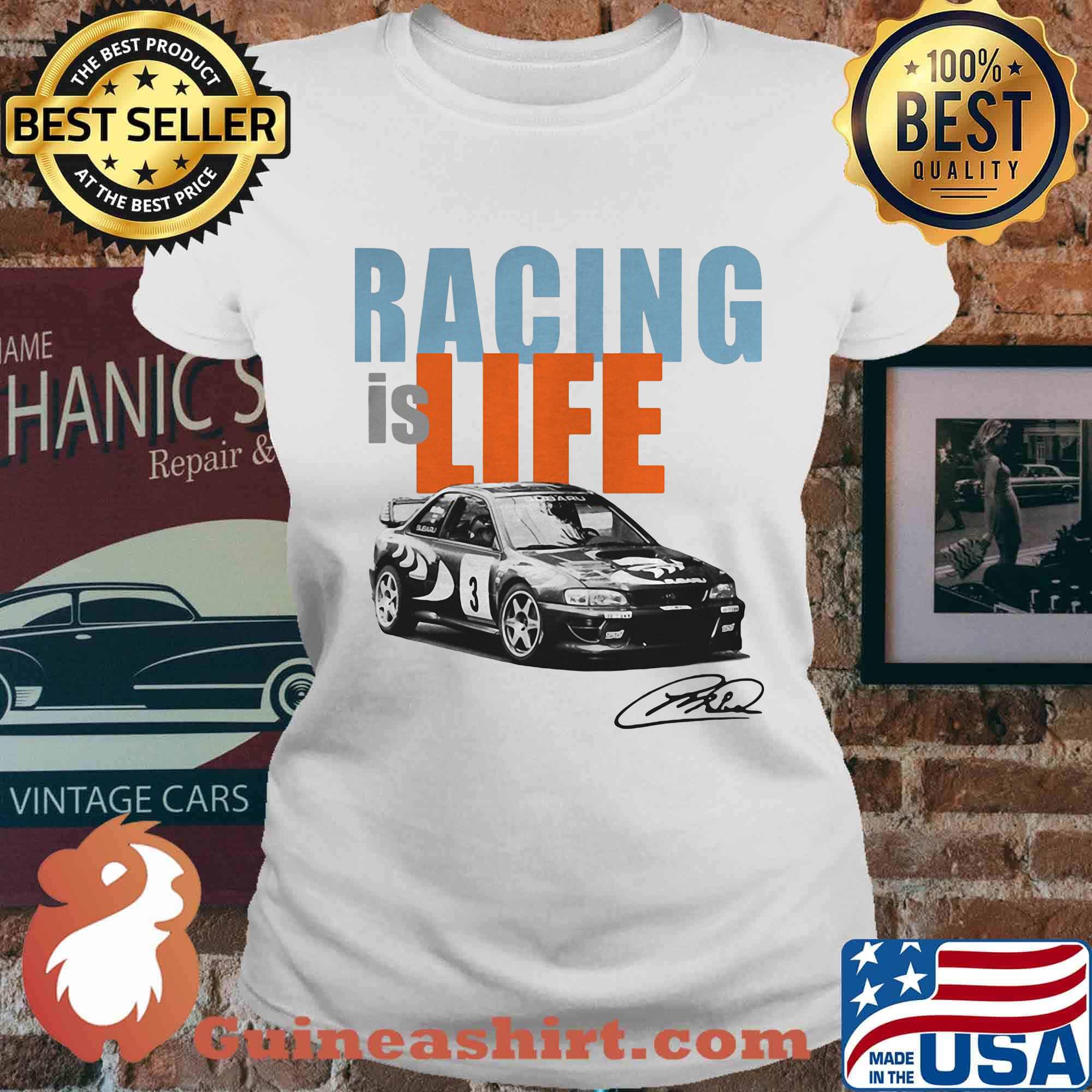 Racing is life colin mcrae signature s Ladies tee