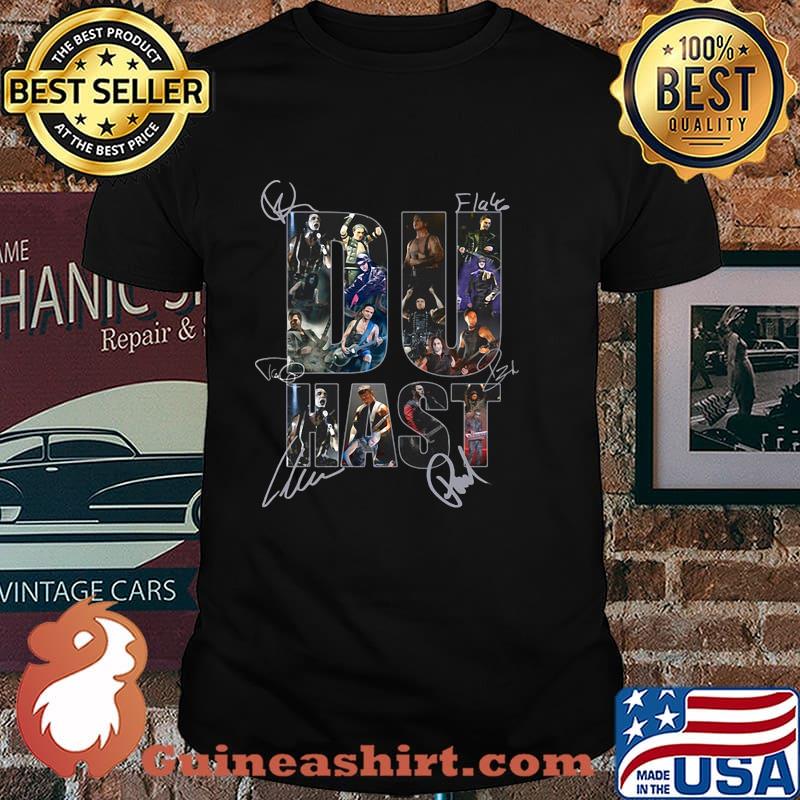 Rammstein band du hast members signatures shirt
