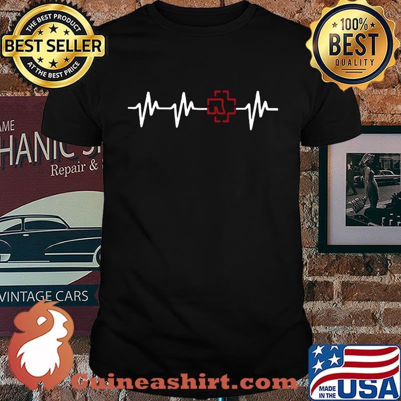 Rammstein band logo heartbeat shirt