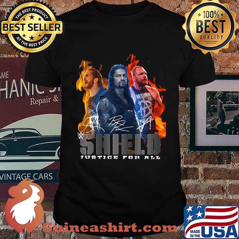 Shield justice for all signatures shirt