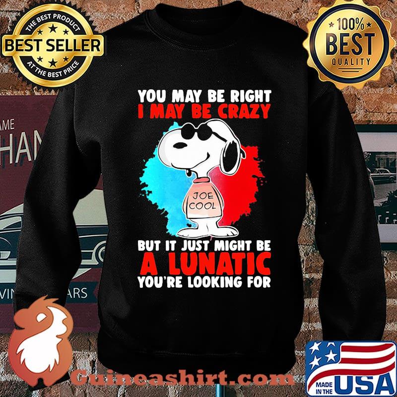Snoopy you may be right i may be crazy but it just might be a lunatic you’re looking for s Sweater