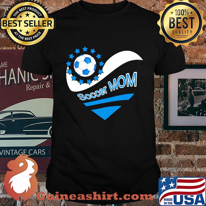 Soccer mom heart american flag independence day shirt