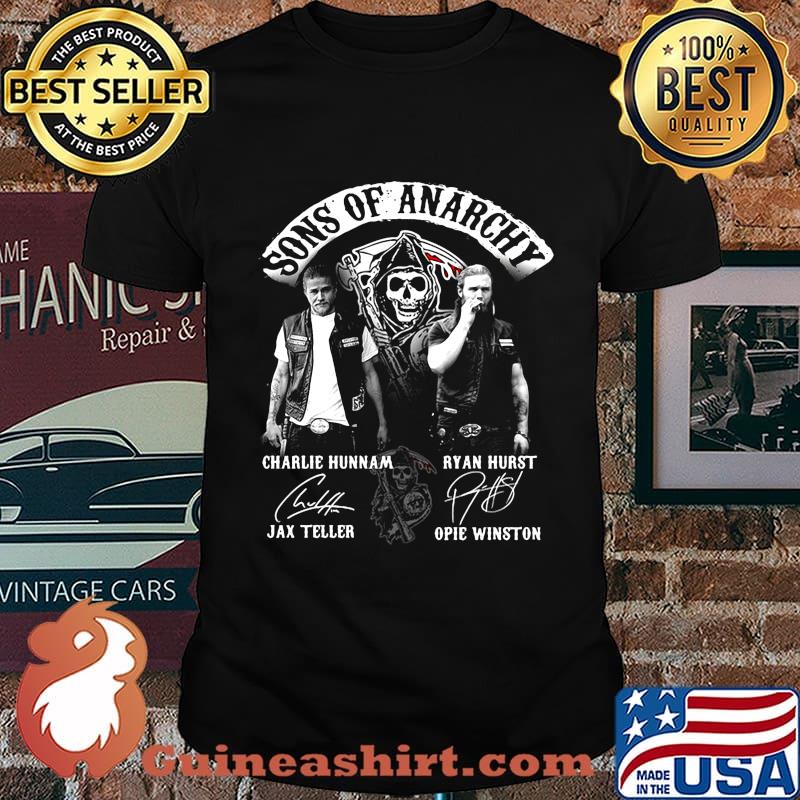 Sons of anarchy characters signatures shirt