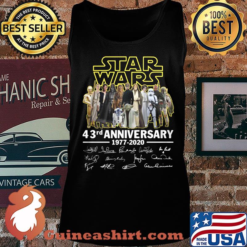 Star wars movie 43rd anniversary 1977 2020 signatures s Tank top