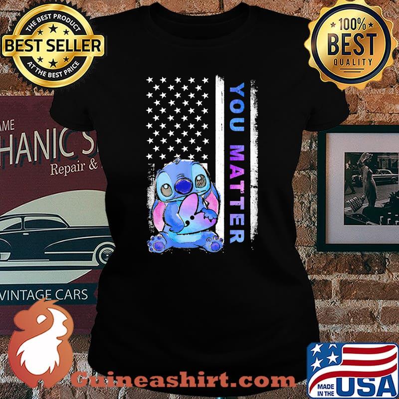 Stich you matter American flag s Laides tee
