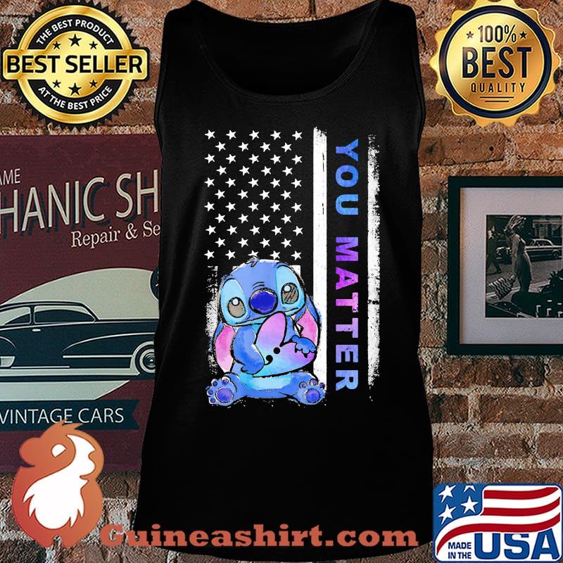 Stich you matter American flag s Tank top