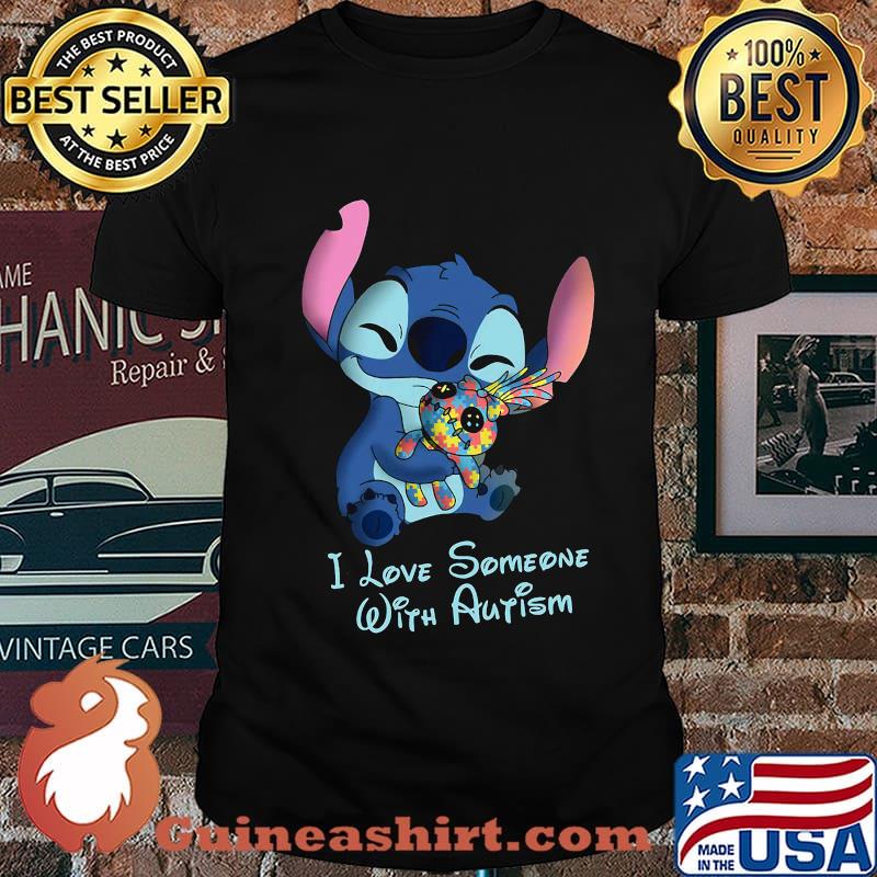 Stitch and scrump i love someone with autism shirt