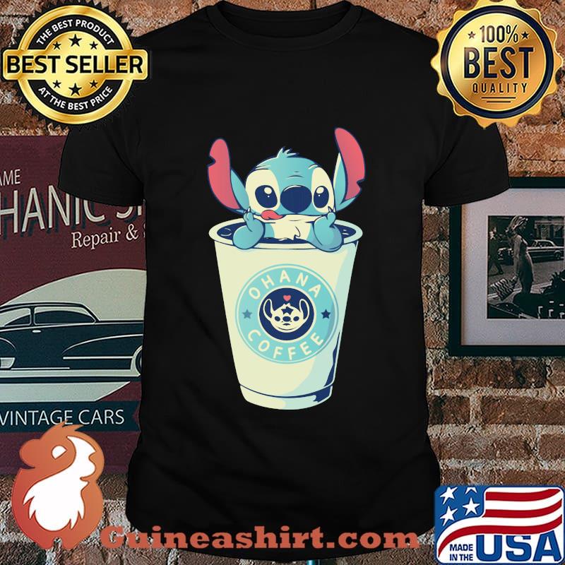 Stitch ohana coffee heart stars shirt