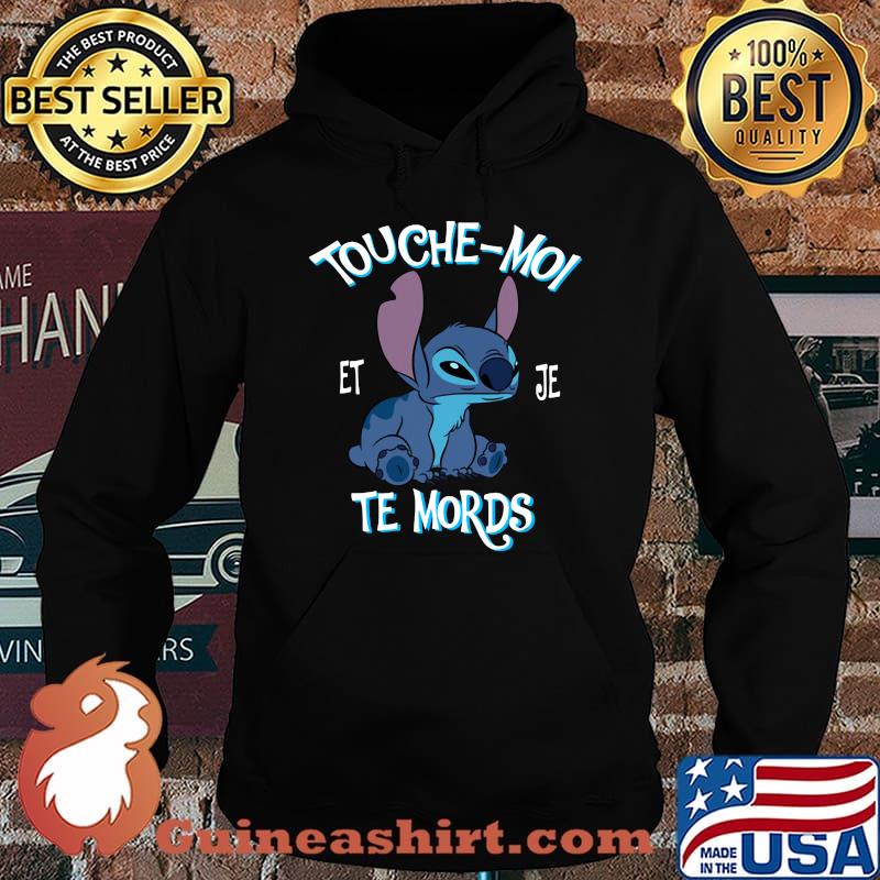 Stitch touche-moi et je te mords black s Hoodie