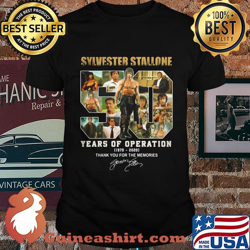 Sylvester stallone 50 years of operation 1970 2020 thank you for the memories signature shirt