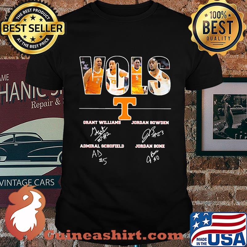 Tennessee volunteers vols players signatures shirt