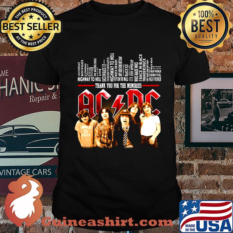 Thank you for the memories AC DC shirt