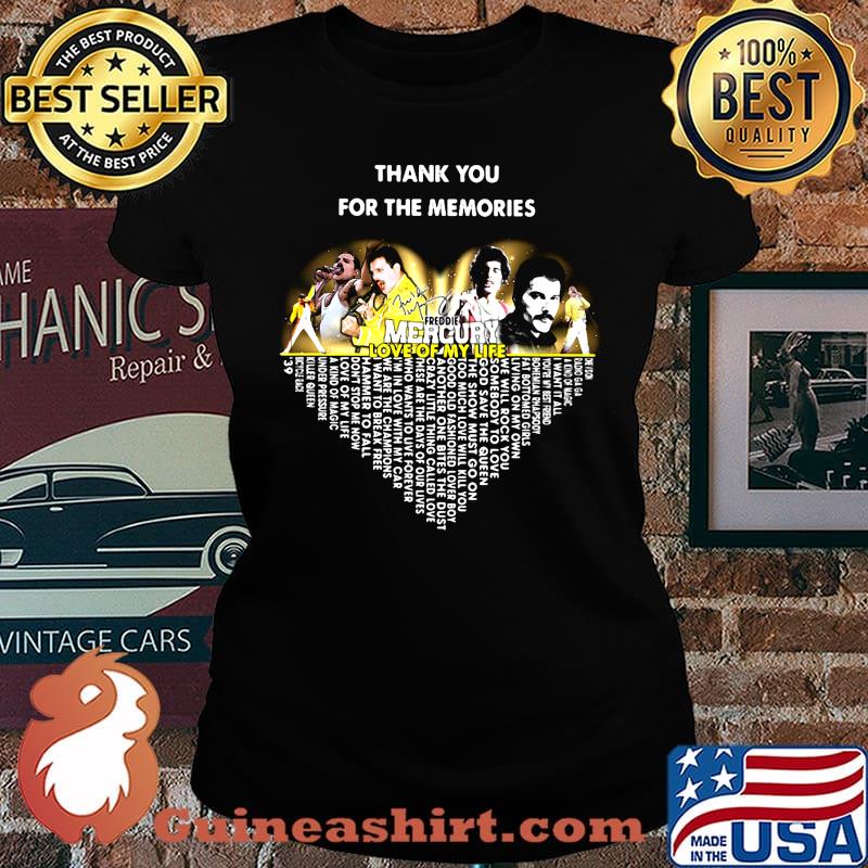 Thank you for the memories freddie mercury love of my life signature heart s Laides