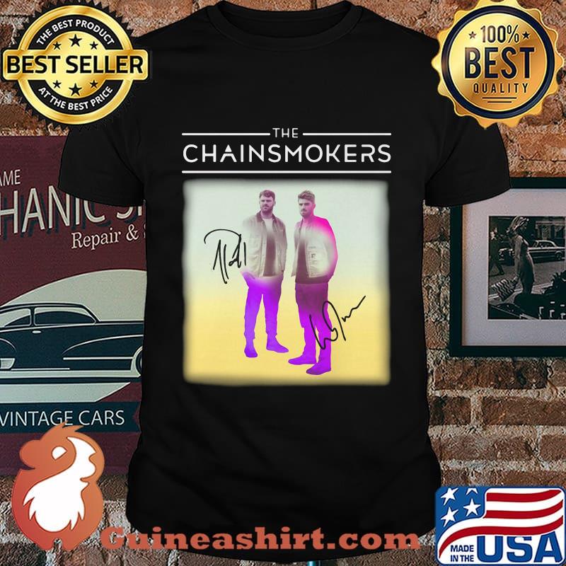 The chainsmokers members signatures shirt