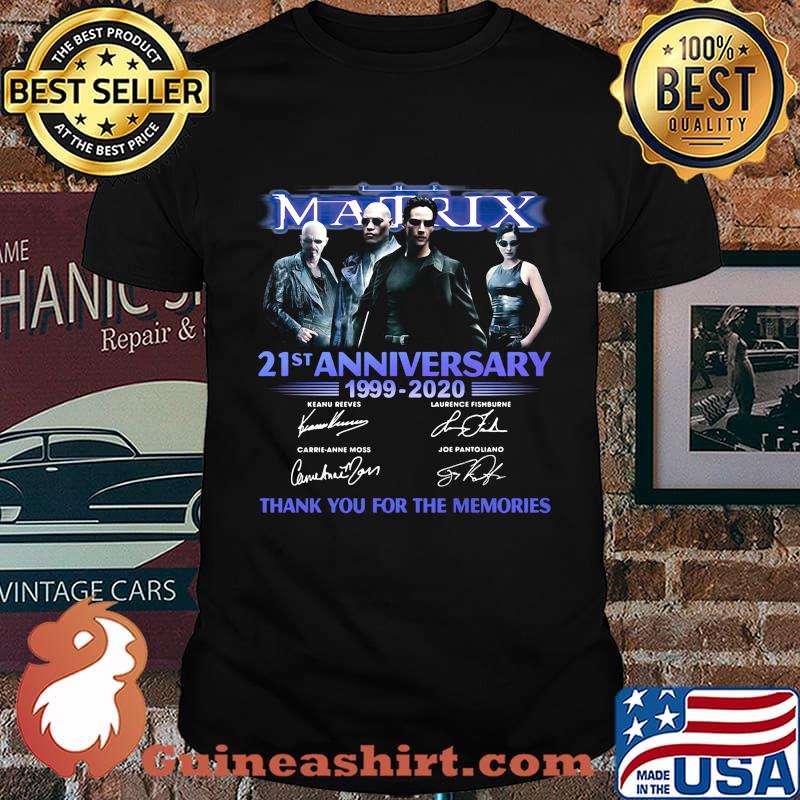 The matrix 21st anniversary 1999 2020 thank you for the memories signatures black shirt