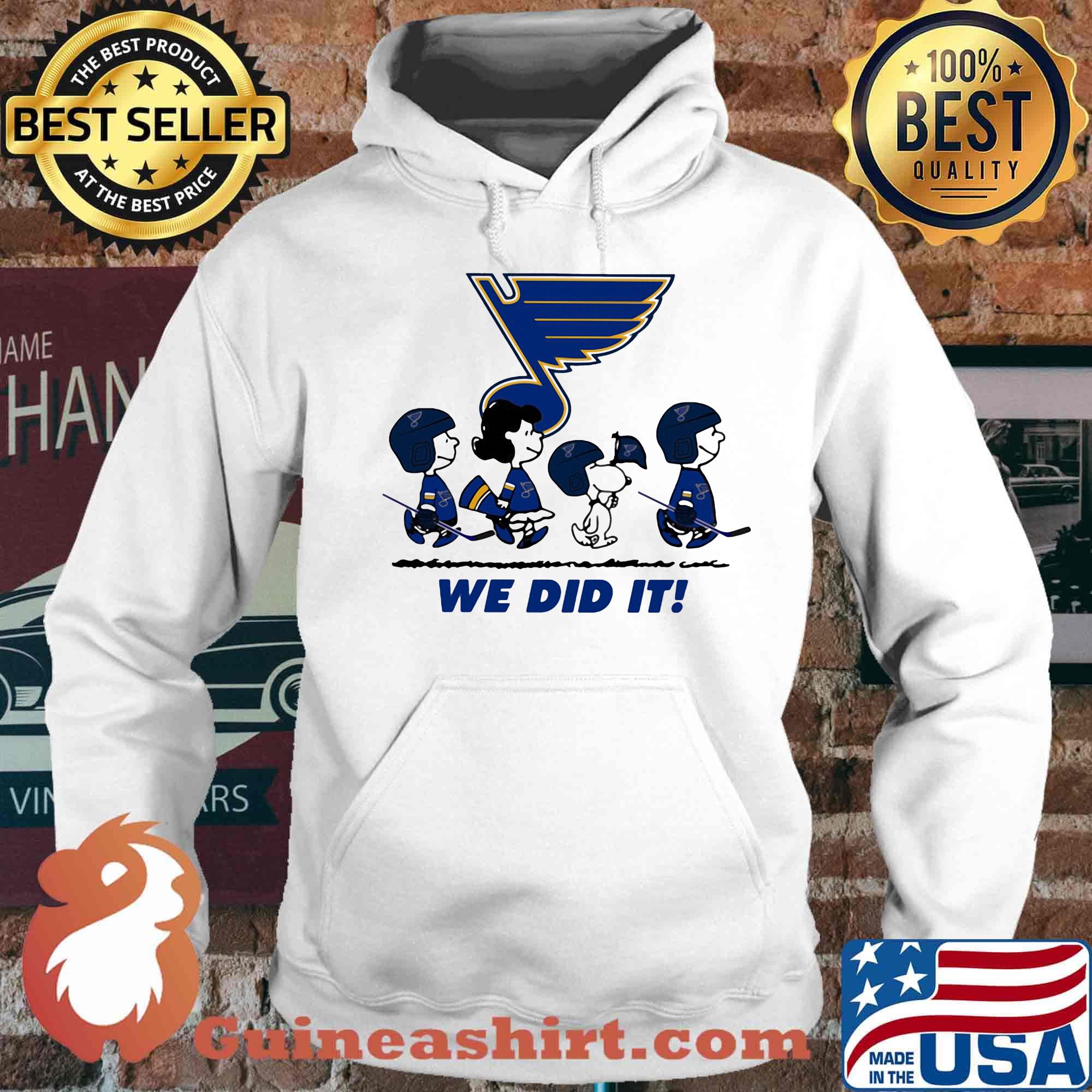 The peanuts st. Louis blues we did it hockey logo s Hoodie