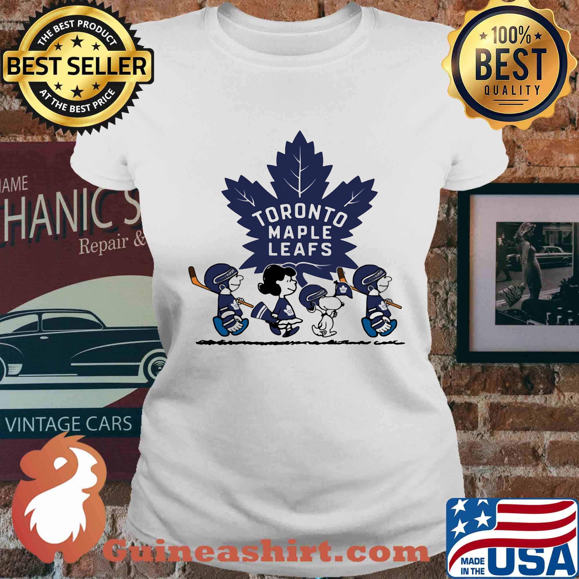 The peanuts toronto maple leafs hockey logo s Ladies tee
