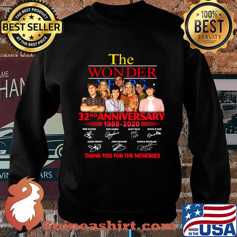 The wonder 32th anniversary 1988 2020 thank you for the memories signatures s Sweater