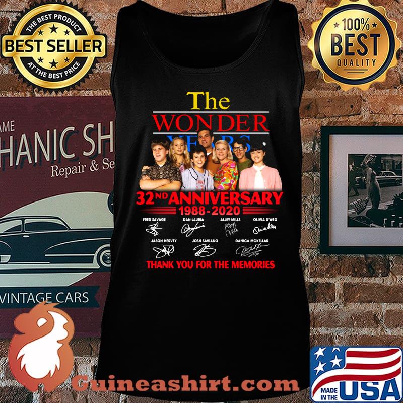 The wonder 32th anniversary 1988 2020 thank you for the memories signatures s Tank top