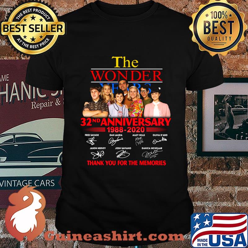 The wonder 32th anniversary 1988 2020 thank you for the memories signatures shirt