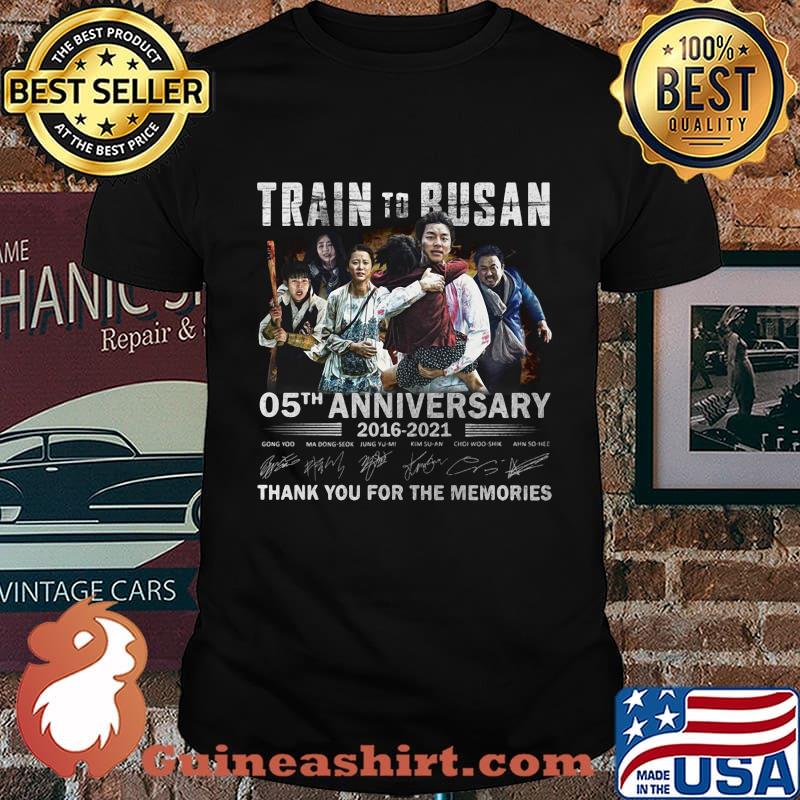 Train to busan 05th anniversary 2016 2021 thank you for the memories signatures shirt
